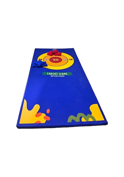 Seksek Ve Corn Hole Baskılı Çocuk Jimnastik Minderi Lacivert
