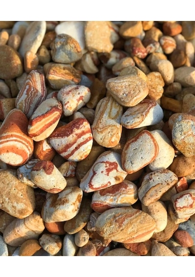 DOLOMİT TAŞI SARI ÇİZGİLİ 4-6 cm 5 KG DOĞAL DEKORASYON TAŞI