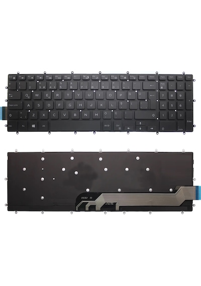 Siyah-ışıksız, Notebook Klavye - Dell Inspiron 3580 P75f, P75f006 Muadili İle Uyumlu