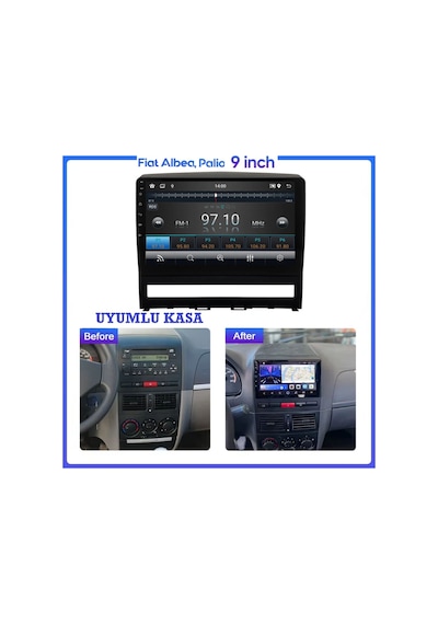 Fiat Albea Palio Android 14 Multimedya 4gb Ram /64gb Carplay 9 İnc Hd Ips Ekran Park Kamerası  9"