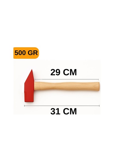 140-200-300-500 Gram Profesyonel Ahşap Saplı Çift Taraf Çekiç Çelik Baş Ergonomik Çivi Çakma Ince Işçilik Dayanıklı 500 Gr