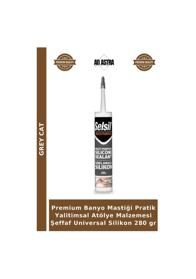 Premium Banyo Mastiği Pratik Yalitimsal Atölye Malzemesi Şeffaf Universal Silikon 280 Gr