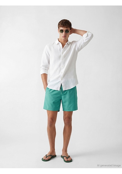 Lcw Swımwear Turkuaz Kısa Boy Erkek Deniz Şortu