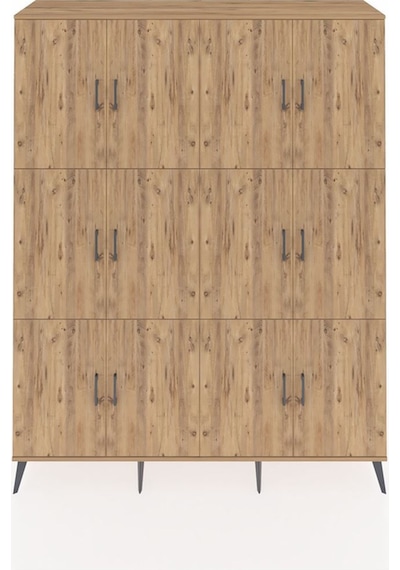 Hyperion Gardrop 10 Raflı 12 Kapaklı 176x44x221 Çam-çam/aytaşı Çam/aytaşı