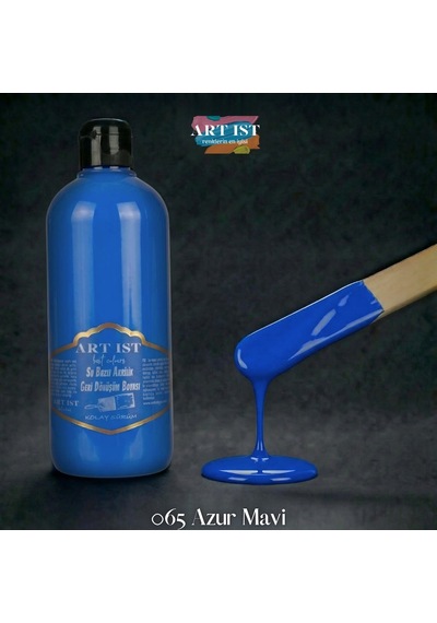 Su Bazlı Geri Dönüşüm Boyaları - 065 Azur Mavi Ahşap, Taş Tozu, Hobi, Dıy