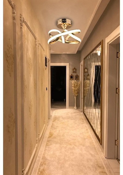 Vino Riserva Model Gold Kaplama Metal Salon Mutfak Oturma Yatak Odası Modern Led Plafonyer Avize Gold Sarı