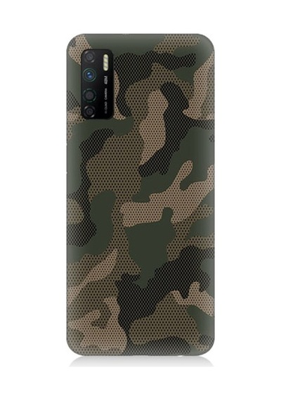 İnfinix Note 7 Lite Uyumlu Kamuflaj Desenli Silikon Kılıf