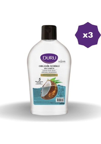 Duru Sıvı Sabun Hindistan Cevizli 1500 ML 3 Adet