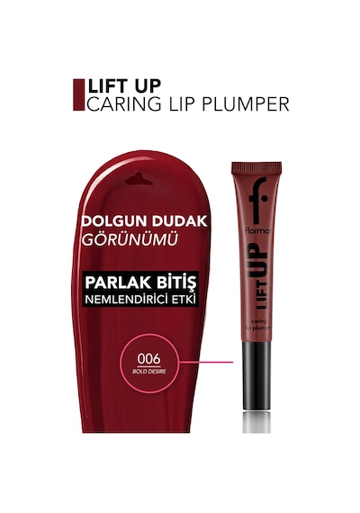 Flormar Lift Up Dolgun Görünüm Veren & Hyaluronik Asit Etkili Dudak Parlatıcısı 006 Bold Desıre