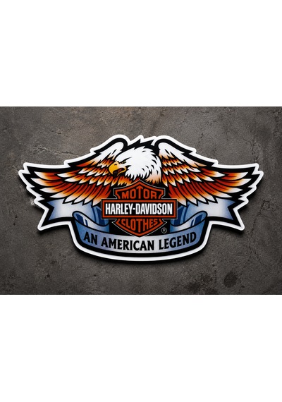 Harley-davidson Kartal Desenli Sticker 15 X 8 Cm Motor Dekoratif Çıkartma 0