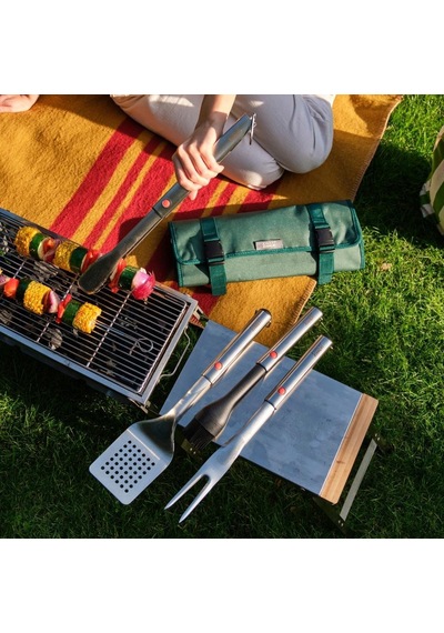 Joseph Joseph Grillout 3 Lü Paslanmaz Çelik Barbekü Spatulası, Maşa Ve Çatal Seti