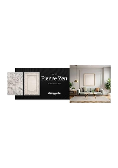 Pier Zen Hg01a Krem Lacivert Viskon Akrilik Yumuşak Leke Tutmaz Silinebilir Halı Krem Mavi 120 X 180 Genel