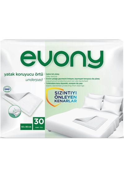 Evony Premium Hasta Bezi Bel Bantlı M 90 Adet+yatak Koruyucu 60 A M