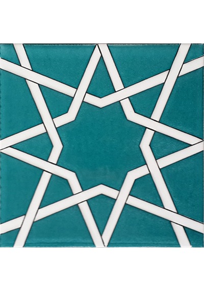 Armada Çini 20x20 Cm Sp 94 Yıldız Kütahya Çinisi Selçuklu Çini Ka