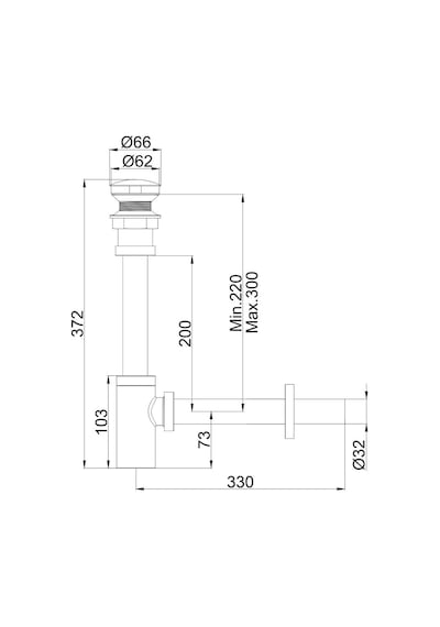 Yak Minimal Süzgeçli Sabit Kapaklı Lavabo Sifonu 102119059 Krom