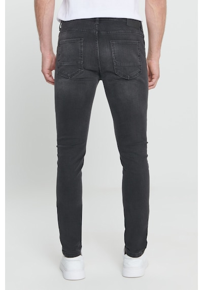 AC&Co / Altınyıldız Classics Ekstra Slim Fit Riss Pamuklu Esnek Denim Jean Erkek Kot Pantolon Antrasit