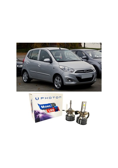 Hyundai İ10 Uzun + Kısa Far Ampulü H4 Mono Yeni Seri Beyaz 2007-2013
