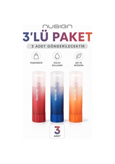 Nusıgn Güçlü Yapıştırıcı Stick 21g Şeffaf Güçlü 3 Adet