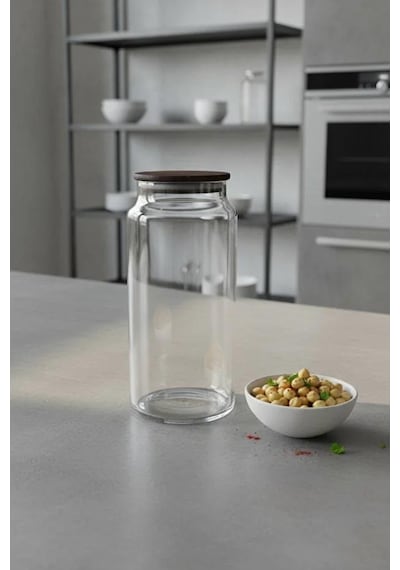 Nero Zone Cam Saklama Kabı Kavanoz 1300ml Şeffaf