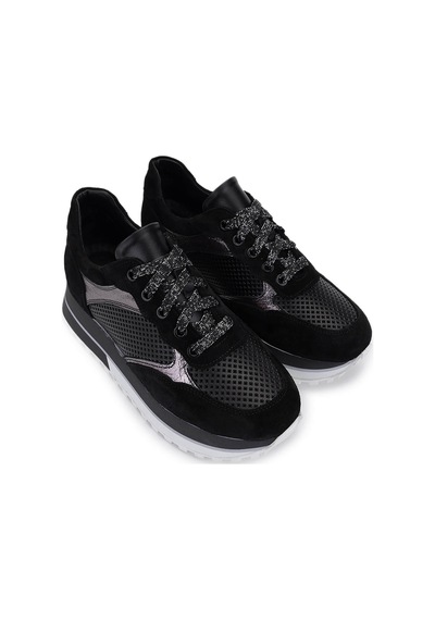 Tamer Tanca Kadın Hakiki Deri Siyah Süet Sneakers & Spor Ayakkabı 775 383 Bn Ayk Y25 Syh Suet/dr Siyah-süet