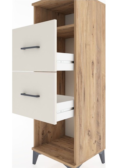 Hyperion Dolap Tek Raflı 2 Çekmeceli 44x44x134 Çam-aytaşı Atlas Çam