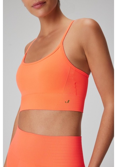 Jerf Gela Ayar Askılı Sport Bralet Neon Mercan 001
