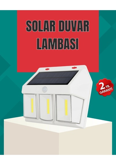 Dış Mekan Solar Duvar Lambası 120 Hareket Algılama, 3 Işık Modu Çok Renkli