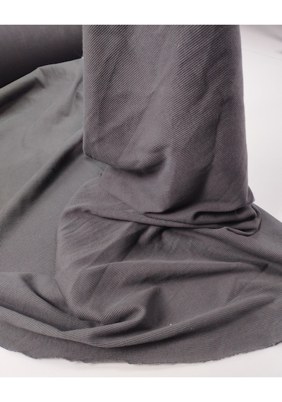 Koyu Gri Renkte Kaşkorse Ribana Kumaş Manşetlik & Yakalık En: 110cm-12345