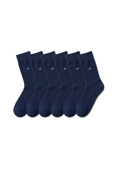 Socketta Erkek Bambu Dikişsiz 6'lı Lacivert Soket Çorap Premium Lacivert