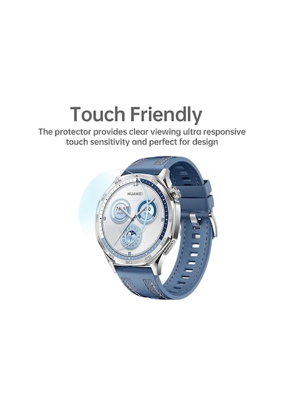 Huawei Watch Gt 6 46mm Kolay Uygulama Aparatlı Cam Ekran Koruyucu 01 41/42mm Değil