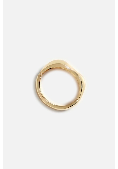 Dalga Formlu Halka Bileklik Gold