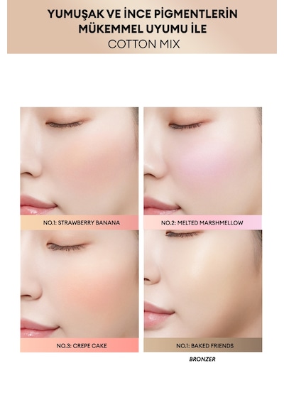 Missha Cotton Mix Blush Allık No.01