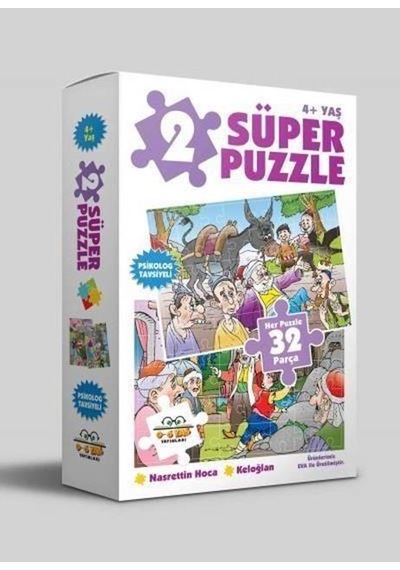 Sıfır Altı Yaş Yayınları Süper Puzzle Nasreddin Hoca Keloğlan 4+