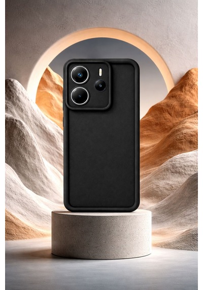 Mi Redmi Note 14 Uyumlu Kamera Çıkıntılı Mat Silikon Telefon Kılıfı Resimdeki