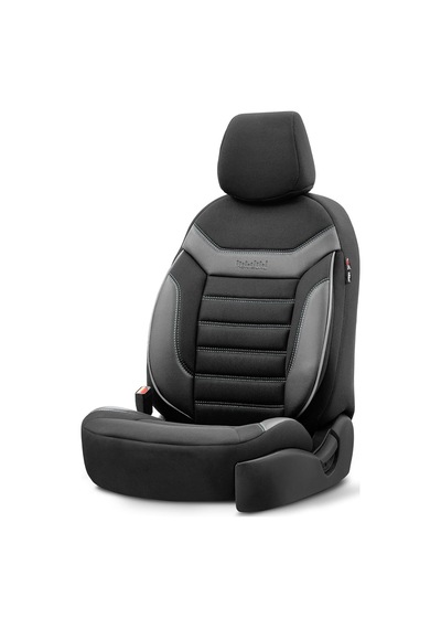 Individual Design Ortopedik Özel Tasarım Oto Koltuk Kılıfı Tam Set Siyah-gri Standart