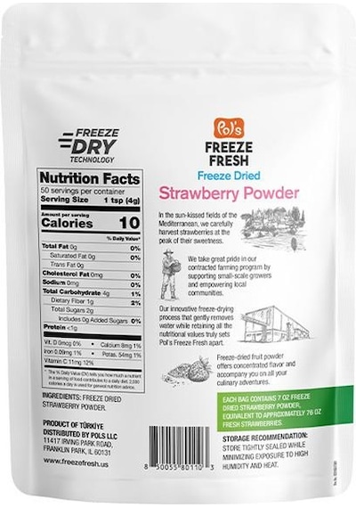 Pol's Freeze Fresh Çilek Tozu 200 G 200 G