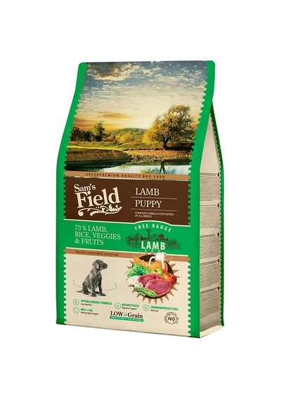 Sam's Field Puppy Hypo Allergenic Kuzu Etli Düşük Tahıllı Yavru Köpek Maması 2500 G