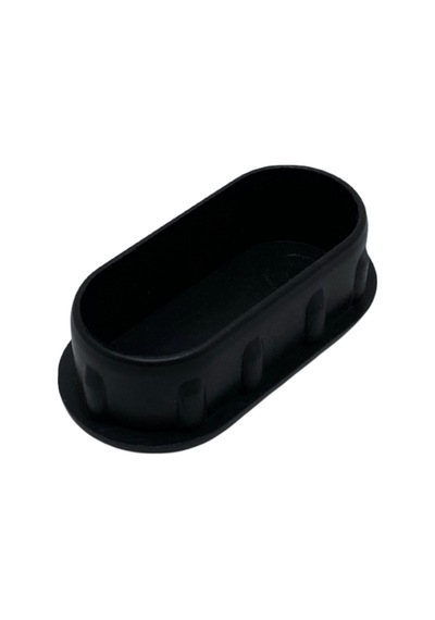 Oval Demir Profil İç Tapa Geçme Plastik Ayak Geçme Koruma Plastiği 50mm X 25mm 2 Adet Siyah Siyah