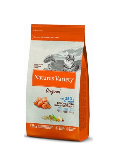 Nature's Variety Kısırlaştırılmış Somonlu Yetişkin Kedi Maması 1250 G