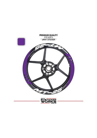 Yamaha Mt-25 Geniş Jant Kaplama Sticker Etiket Modeli 16lı Set Sticker Yüksek Kalite