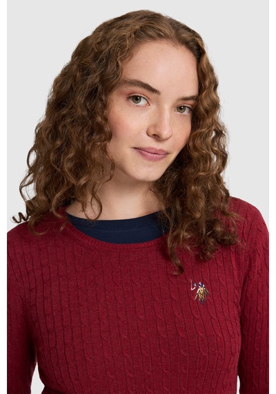 U.S. Polo Assn. Kadın Bordo Basic Kazak 50331602 Vr014