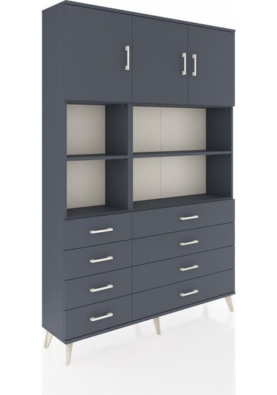 Arges Dolap 8 Raflı 8 Çekmeceli 3 Kapaklı 132x30x195 Antrasit-antrasit/antrasit Antrasıt/antrasıt Arges Dolap 8 Raflı 8 Çekmeceli 3 Kapaklı 132x30x195 Antrasit-antrasit/antrasit Antrasıt/antrasıt