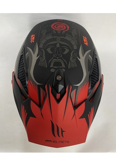 Mt Streetfighter SV Aztec B5 Modüler Motosiklet Kaskı Mat Siyah -  Kırmızı