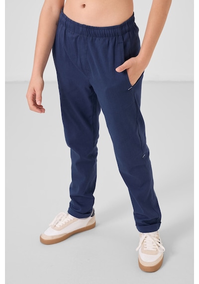 Tommy Life Lacivert Standart Fit Dokuma Hafif Esnek Chino Erkek Çocuk Pantolon - 11272 Lacivert