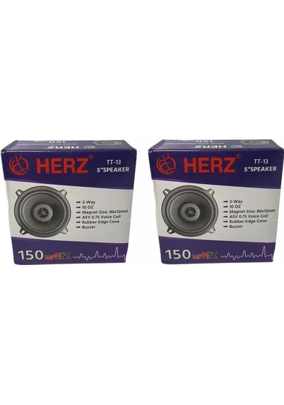 Herz 13Cm 150Watt Tweeterli Oto Hoparlör - 2Adet