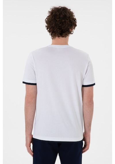 U.S. Polo Assn. Erkek Regular Fit Bisiklet Yaka Beyaz Tişört 50306900-VR013
