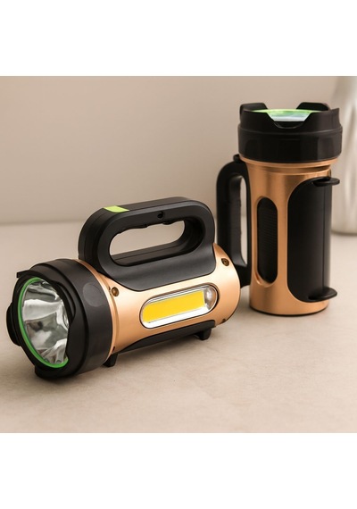 10w Solar & Usb Şarjlı 2in1 El Feneri - Renkli Smd Led
