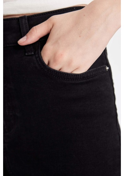 Defacto Rebeca Skinny Fit Normal Bel Bilek Boy Dar Paça Jean Pantolon C7610AX24AUNM40 Siyah