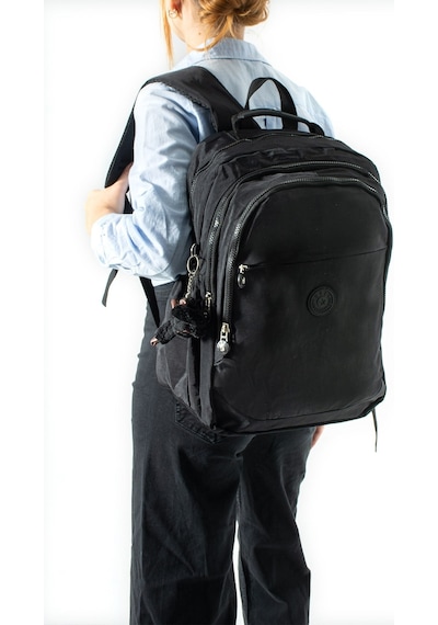 Ultra Hafif Çok Cepli Orta Boy Sırt Çantası Siyah Model: 571-3k