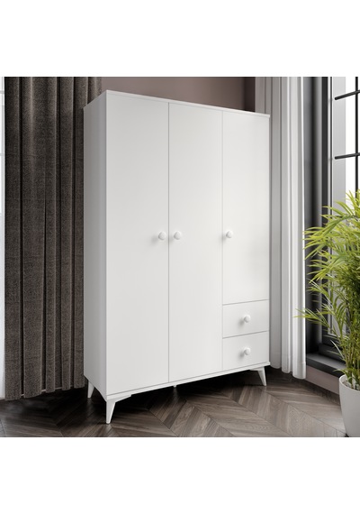 Soft Çocuk Odası Takımı Beyaz - Karyola, 3 Kapaklı 2 Çekmeceli Gardırop, 3 Çekmeceli Şifonyer Soft Çocuk Odası Takımı Beyaz - Karyola, 3 Kapaklı 2 Çekmeceli Gardırop, 3 Çekmeceli Şifonyer